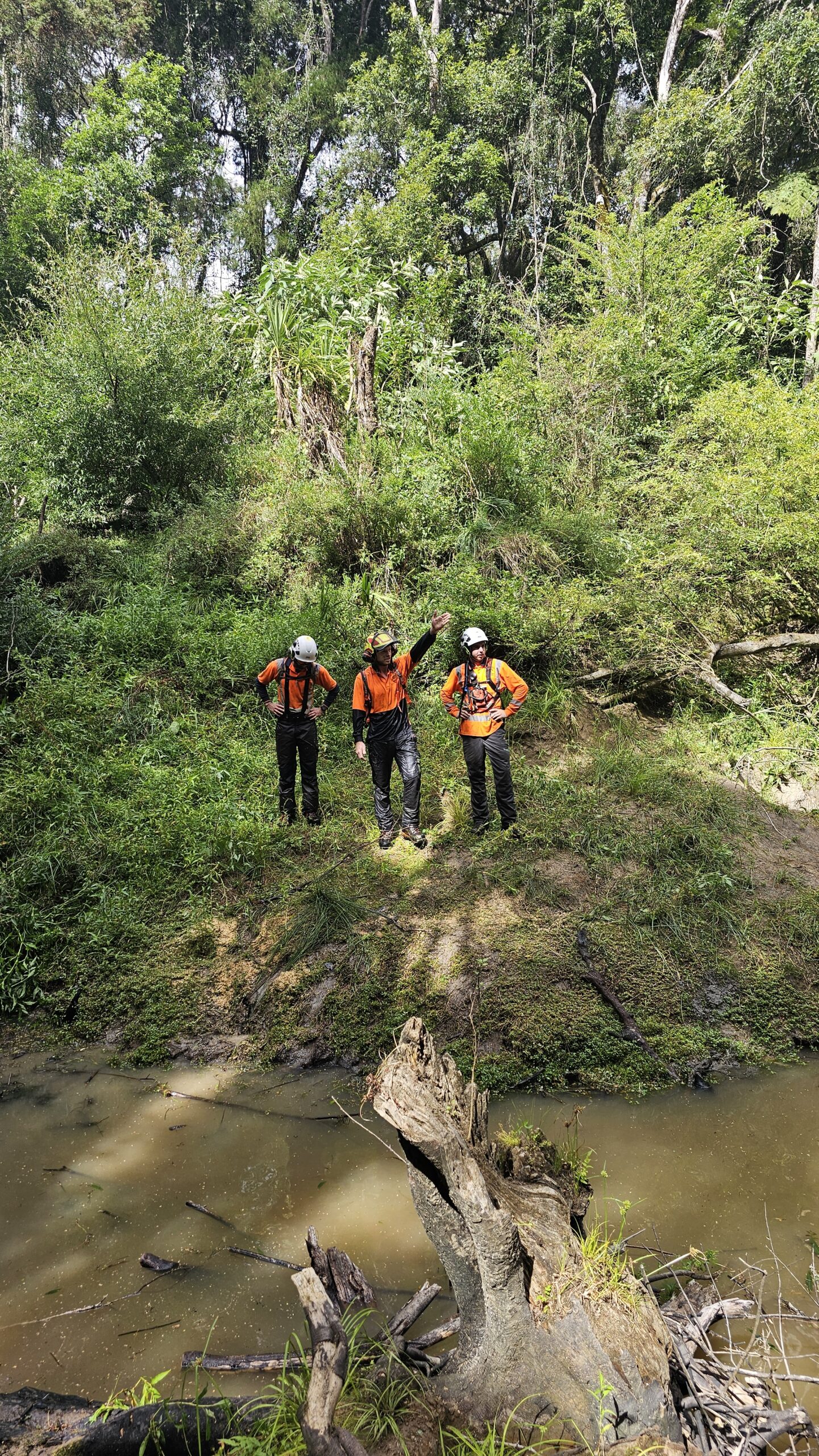 Hardfell crew after completing Rangitopuni Stream clearance in Coatesville